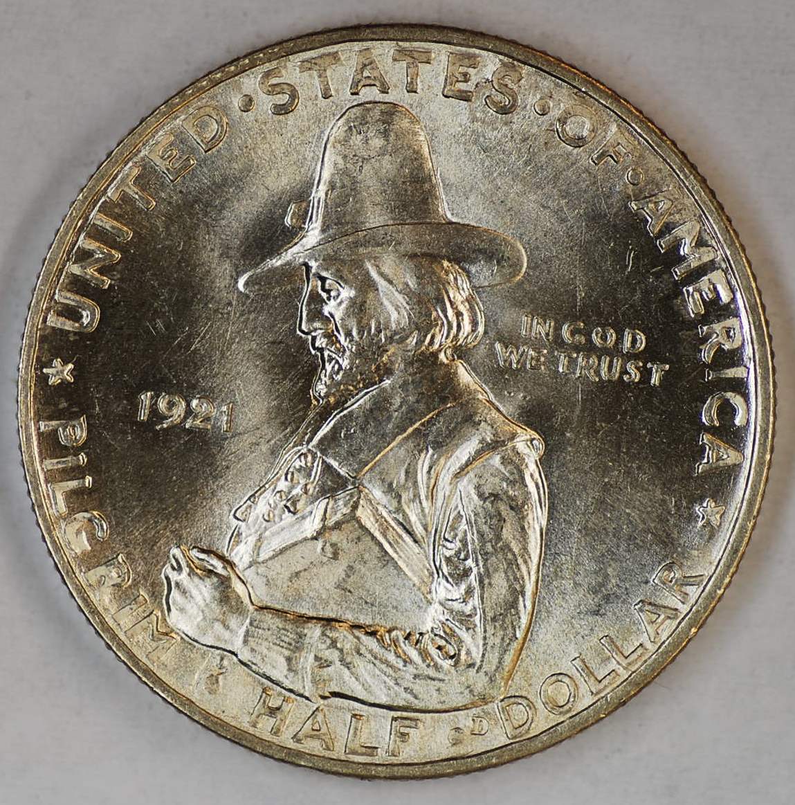 1920-1921 PILGRIM COMMEMORATIVE HALF DOLLAR